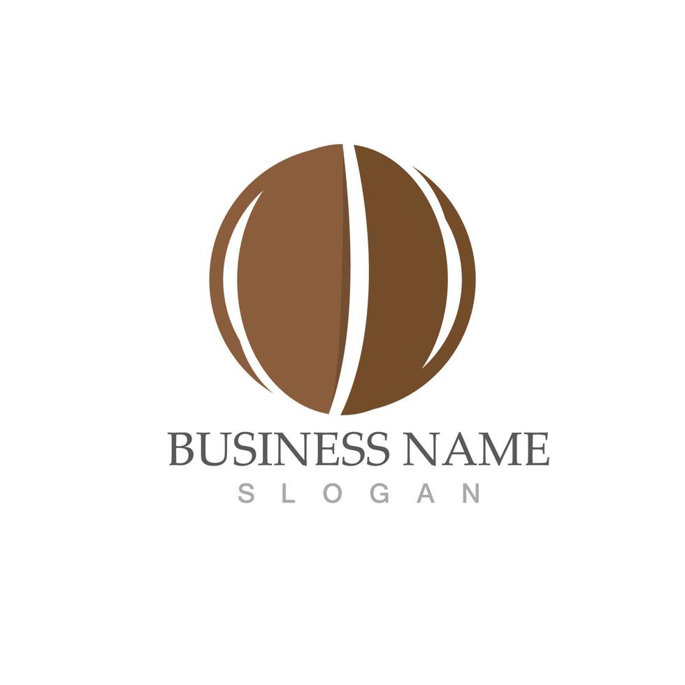 Coffee bean icon vector
