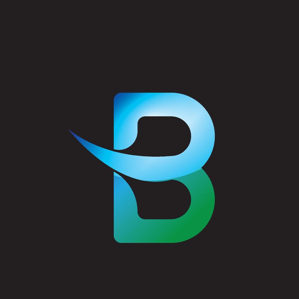 Ilustración de vector de logotipo de letra b