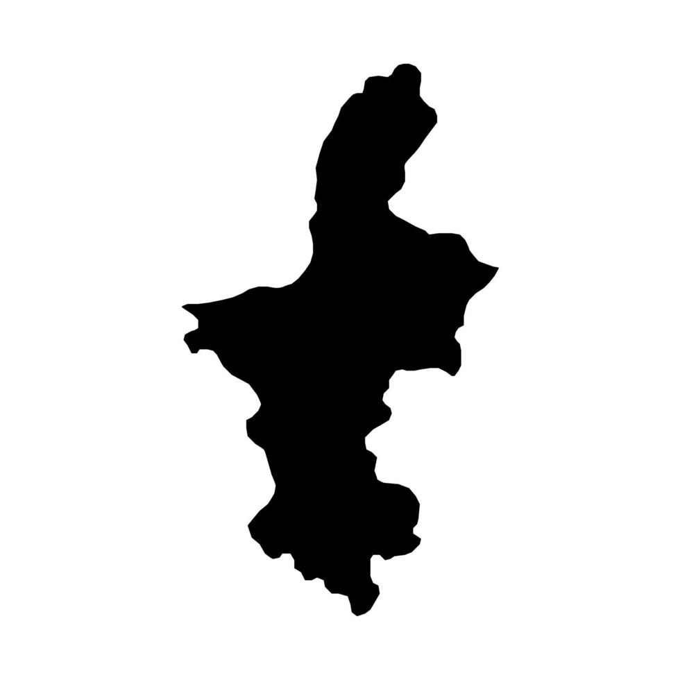 mapa de la región autónoma de ningxia hui, divisiones administrativas de china. ilustración vectorial vector