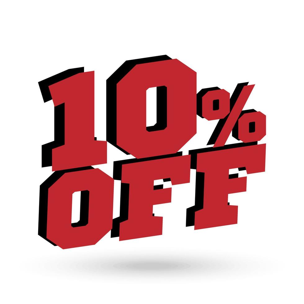 Sale 10 percent off banner. Vector illustration.