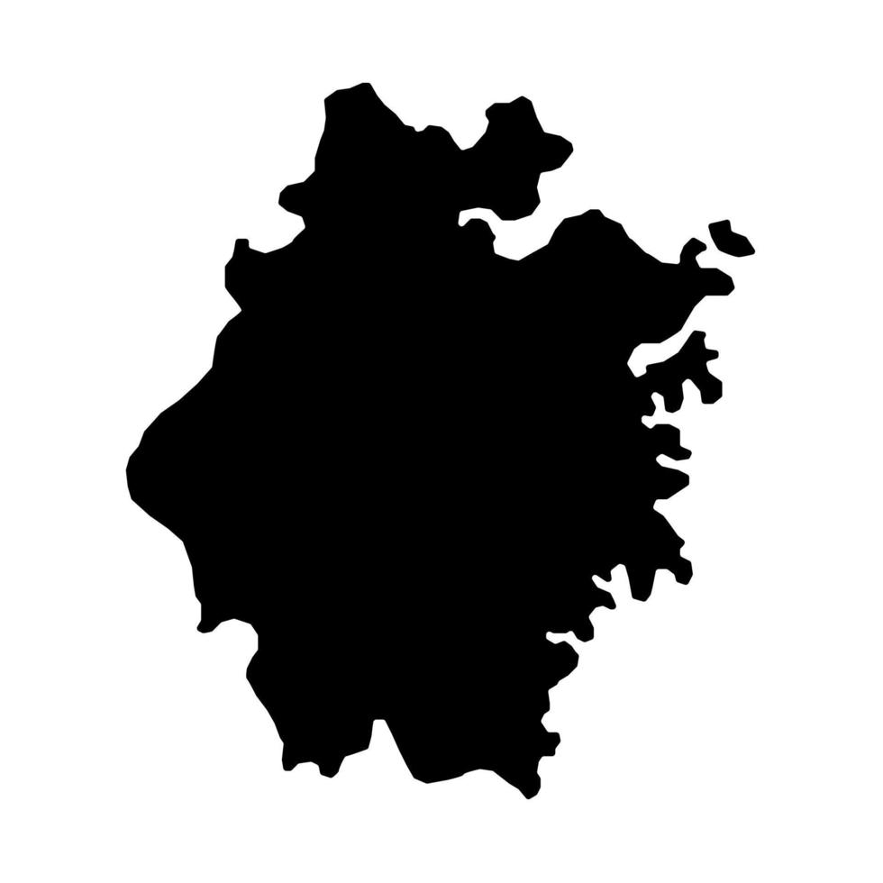 Zhejiang province map, administrative divisions of China. Vector illustration.