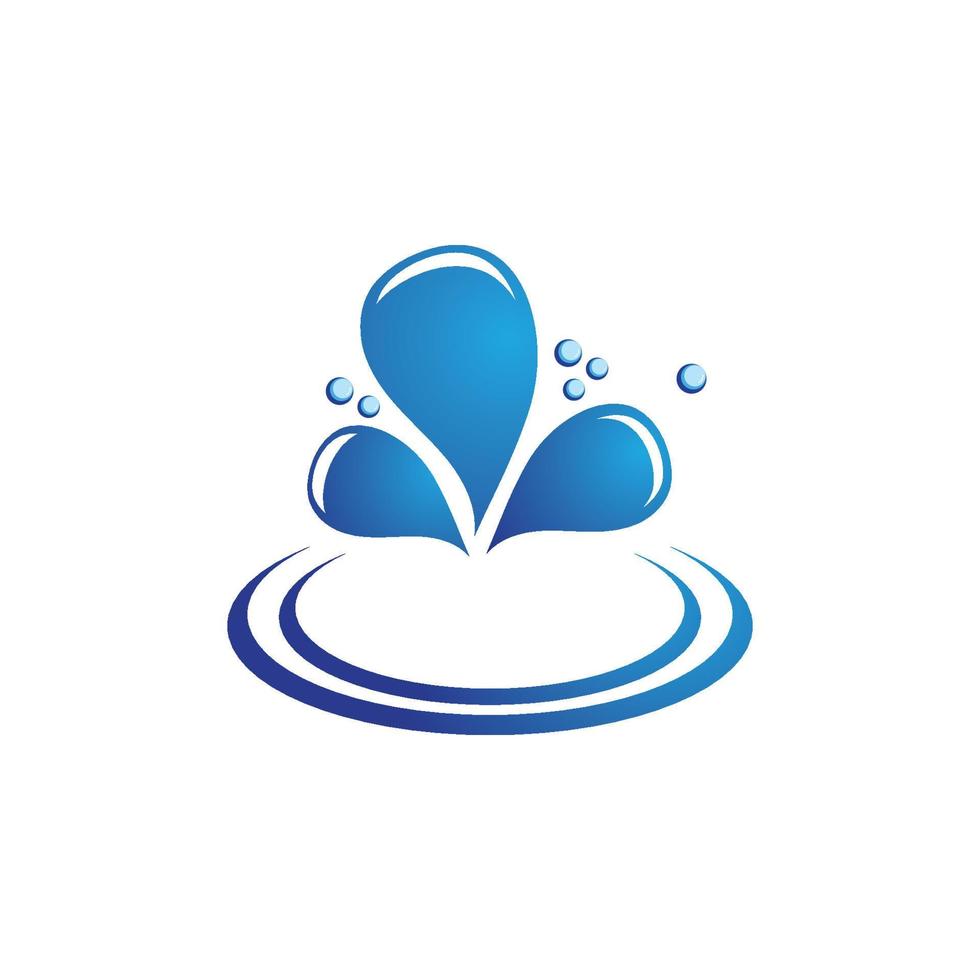 Water drop logo template vector