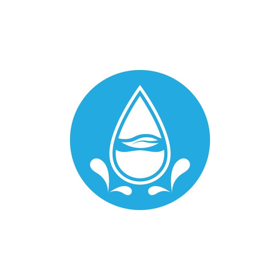 Water drop logo template vector