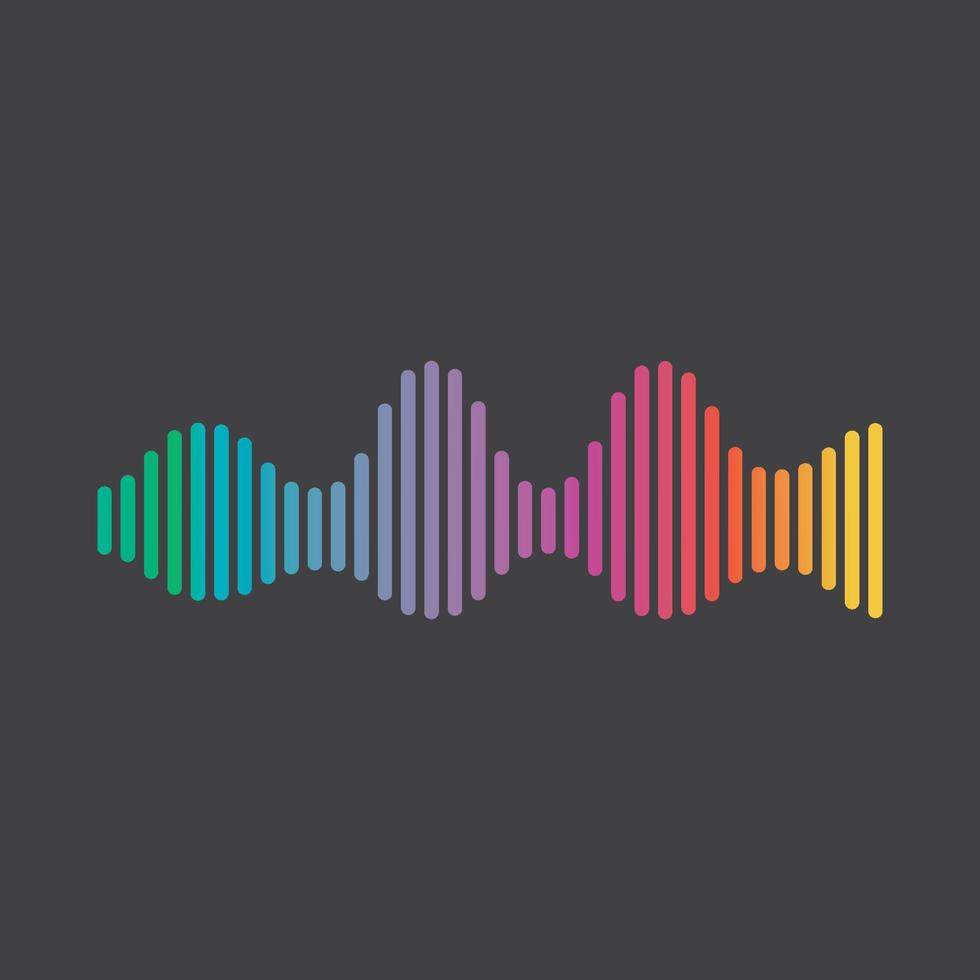 Sound waves vector illustration design