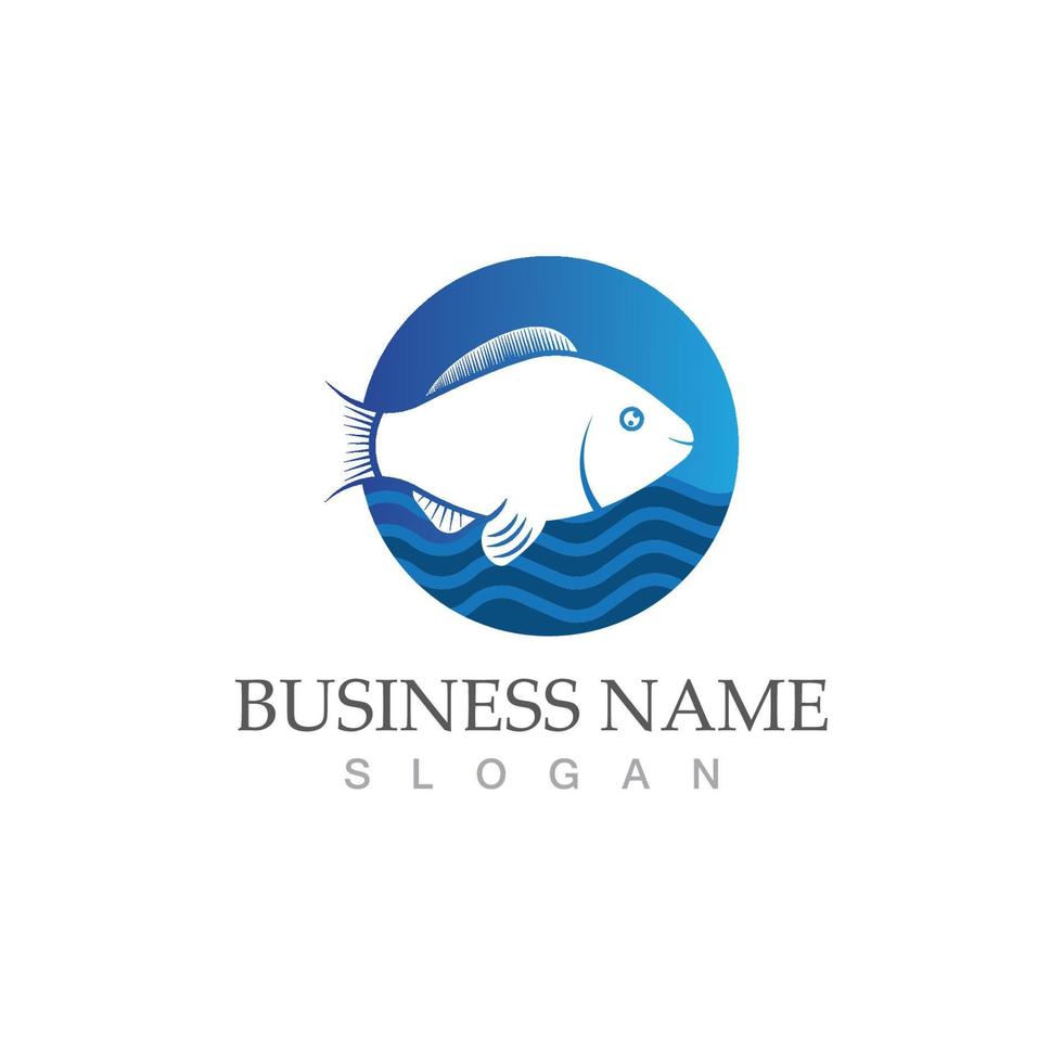 vector creativo de plantilla de logotipo de pescado