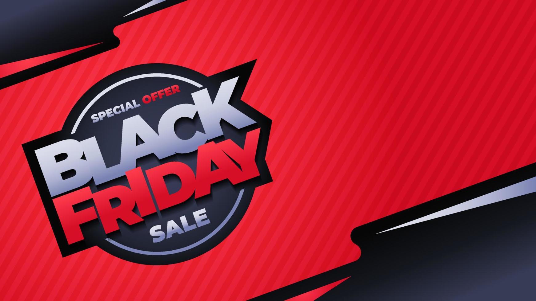 Black friday sale banner vector, illustration background for discount event media promotion and social media post vector