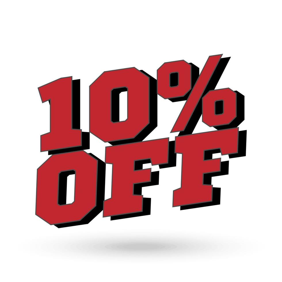 Sale 10 percent off banner. Vector illustration.