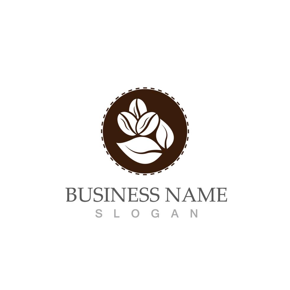 Coffee bean icon vector