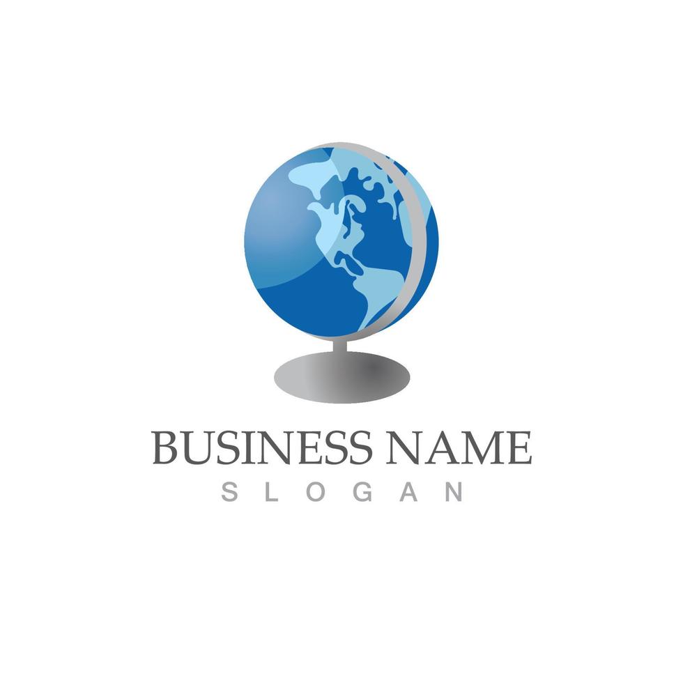 Globe logo vector design template