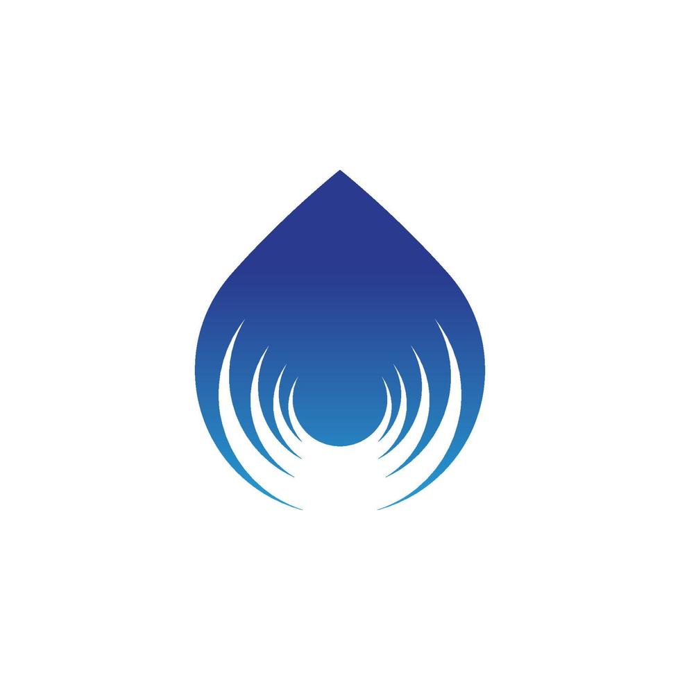 Water drop logo template vector