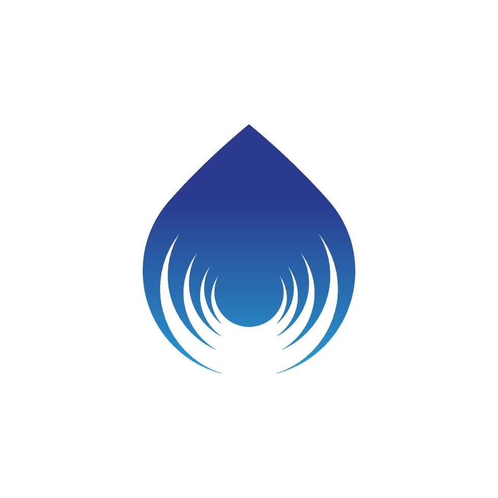 Water drop logo template vector