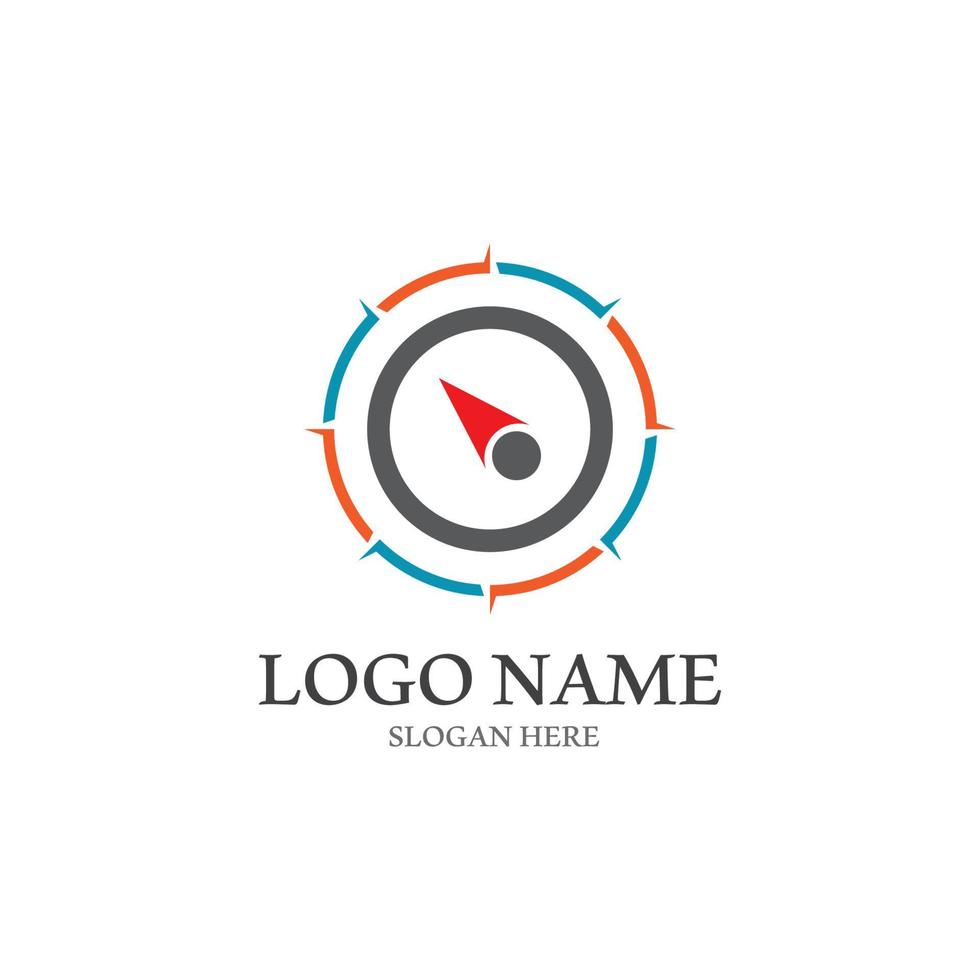 Compass logo template vector icon