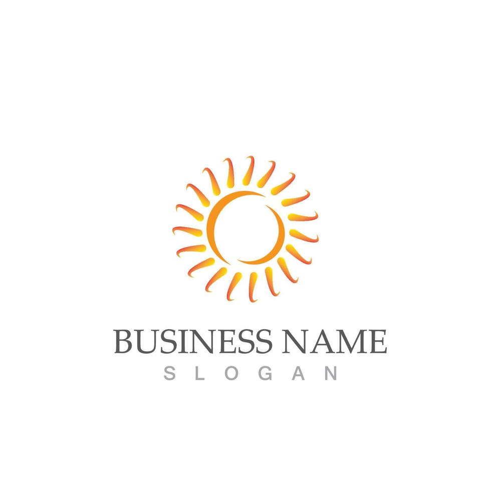 Creative sun concept logo illustration design template vector