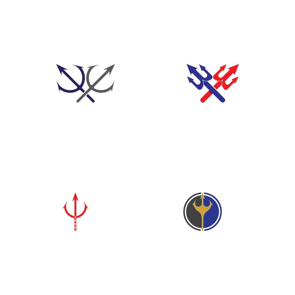 Trident logo template vector icon