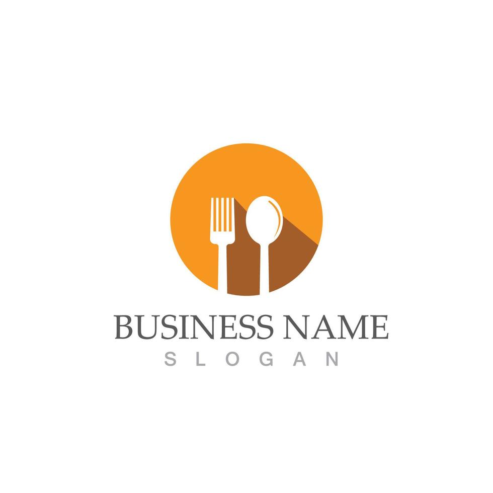 Spoon and fork logo and symbol vector image
