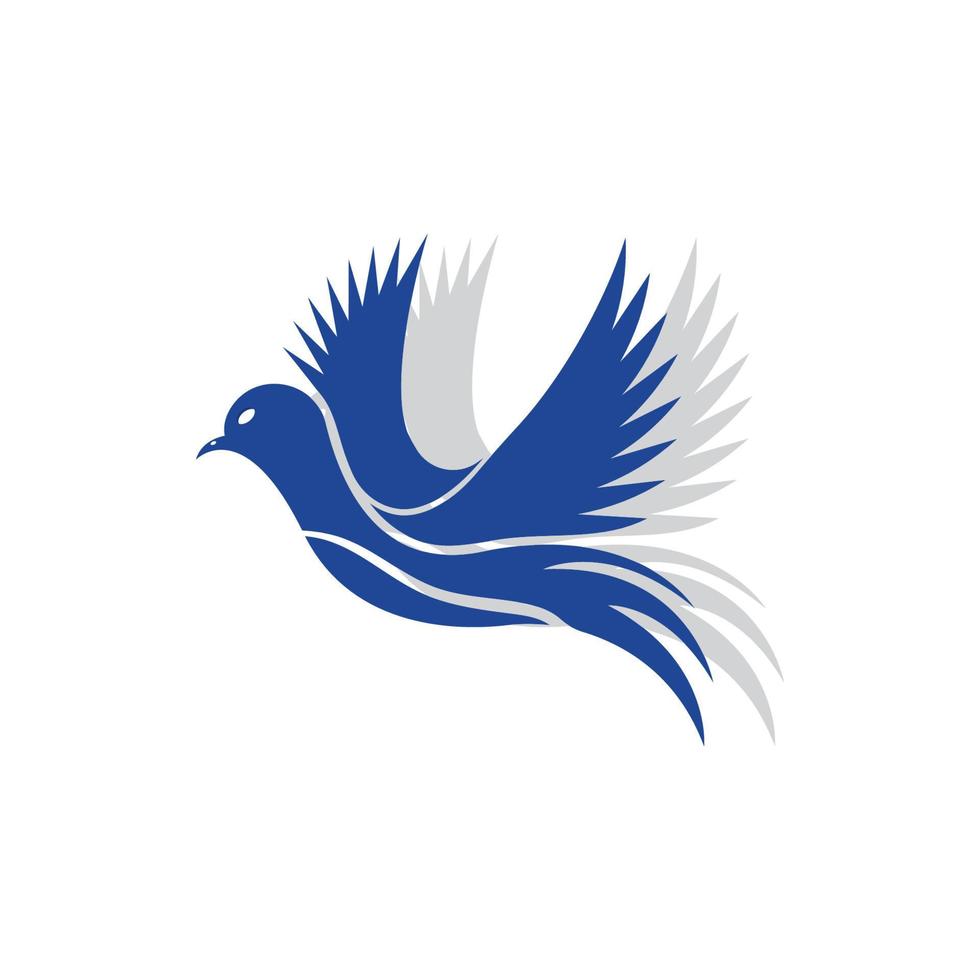 Bird wing dove logo template vector