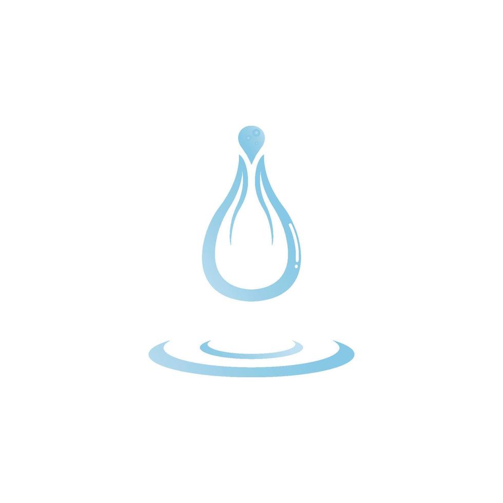 Water drop logo template vector