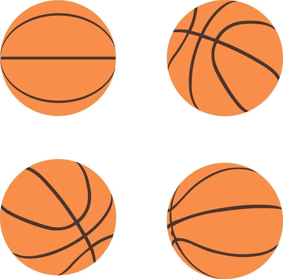 una colección de baloncesto vectorial para composiciones artísticas vector