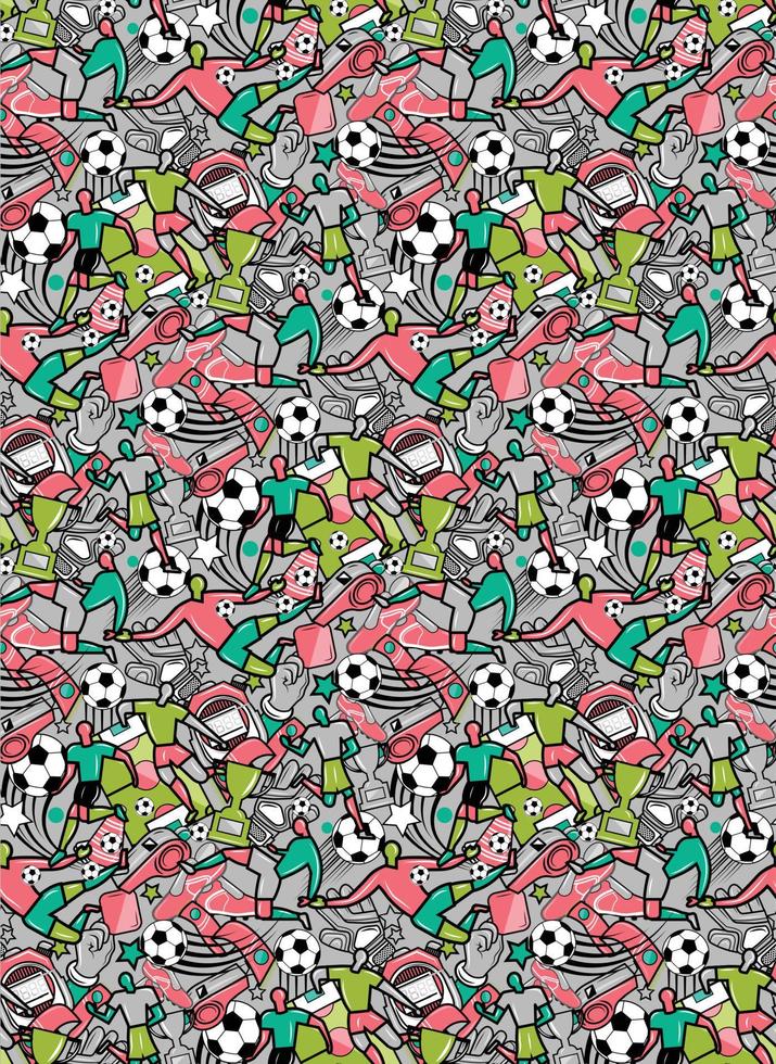 Soccer sport seamless pattern background vector