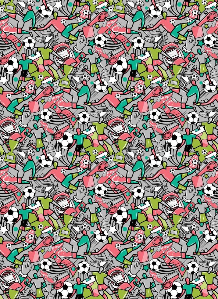 Soccer sport seamless pattern background vector