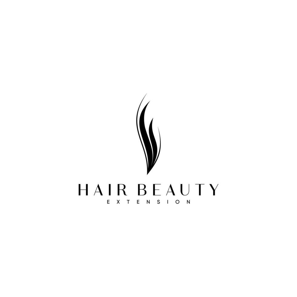 logotipo de extensión de cabello vector