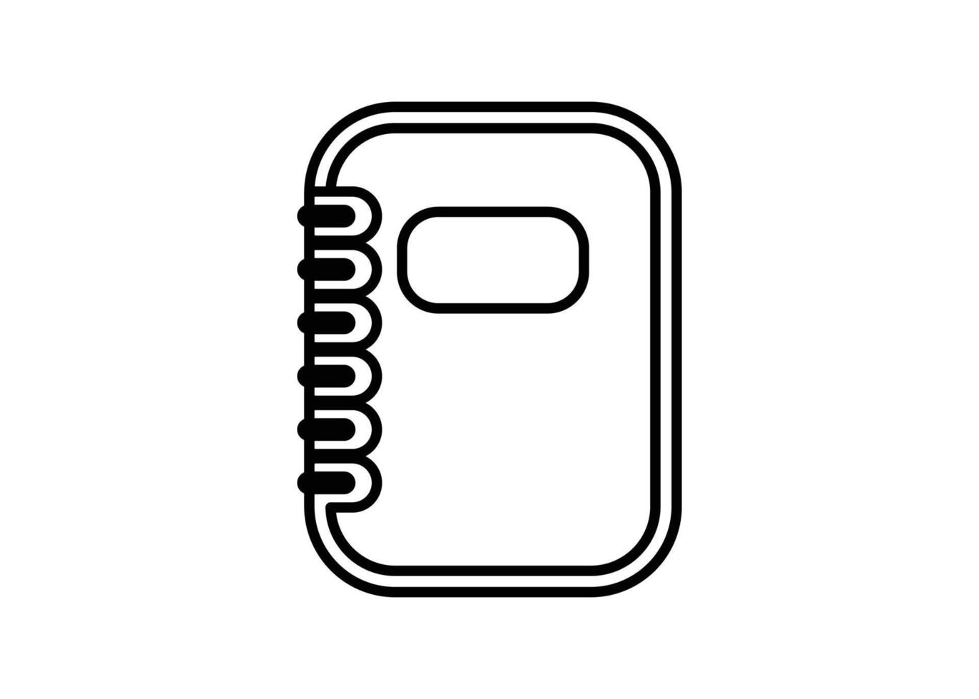 Binder book icon logo design template vector isolated illustration