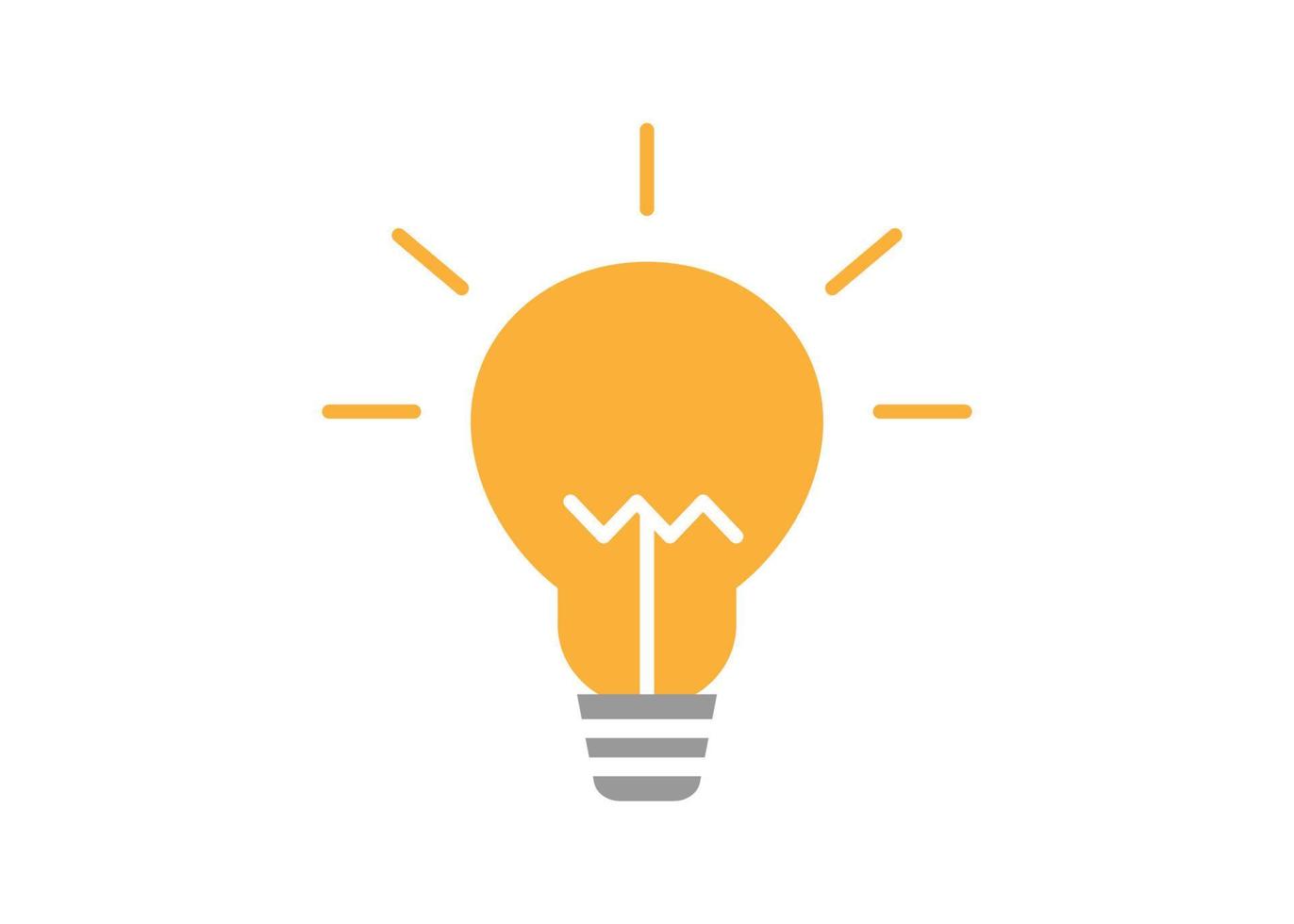 Lightbulb lamp icon logo design template vector isolated illustration