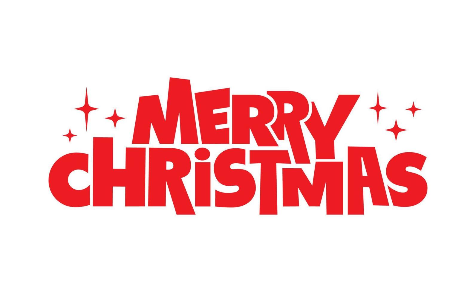 Merry christmas, lettering typography isolated. Vector holiday message ...