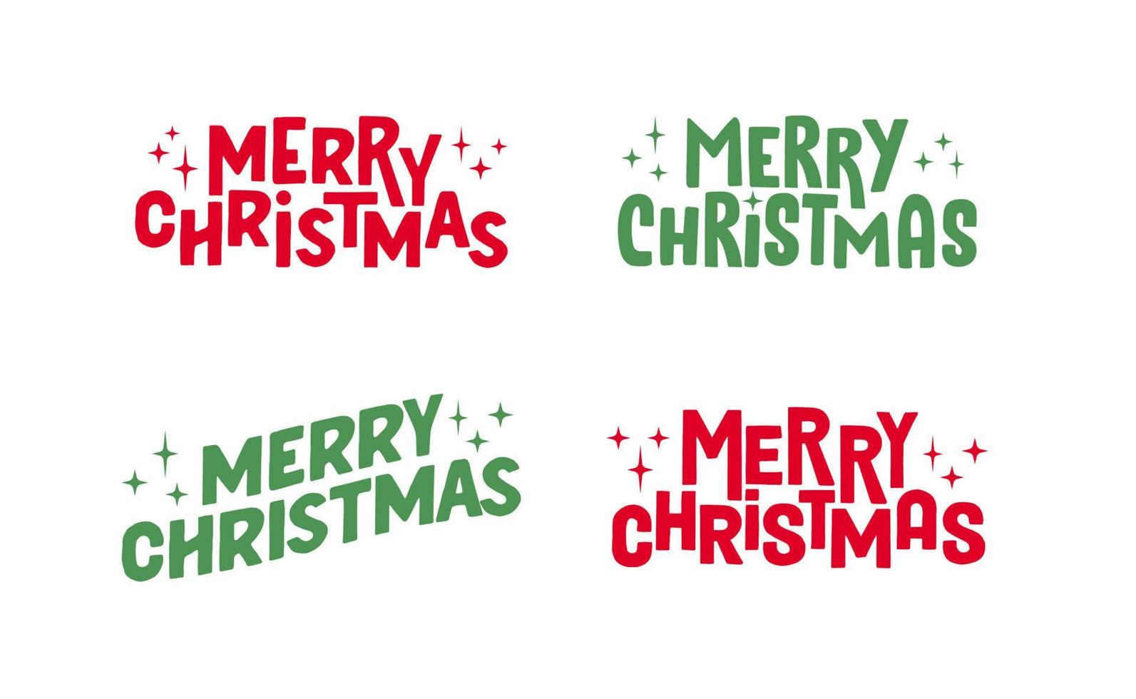 Merry Christmas lettering typographic design. Xmas holidays text design. vector