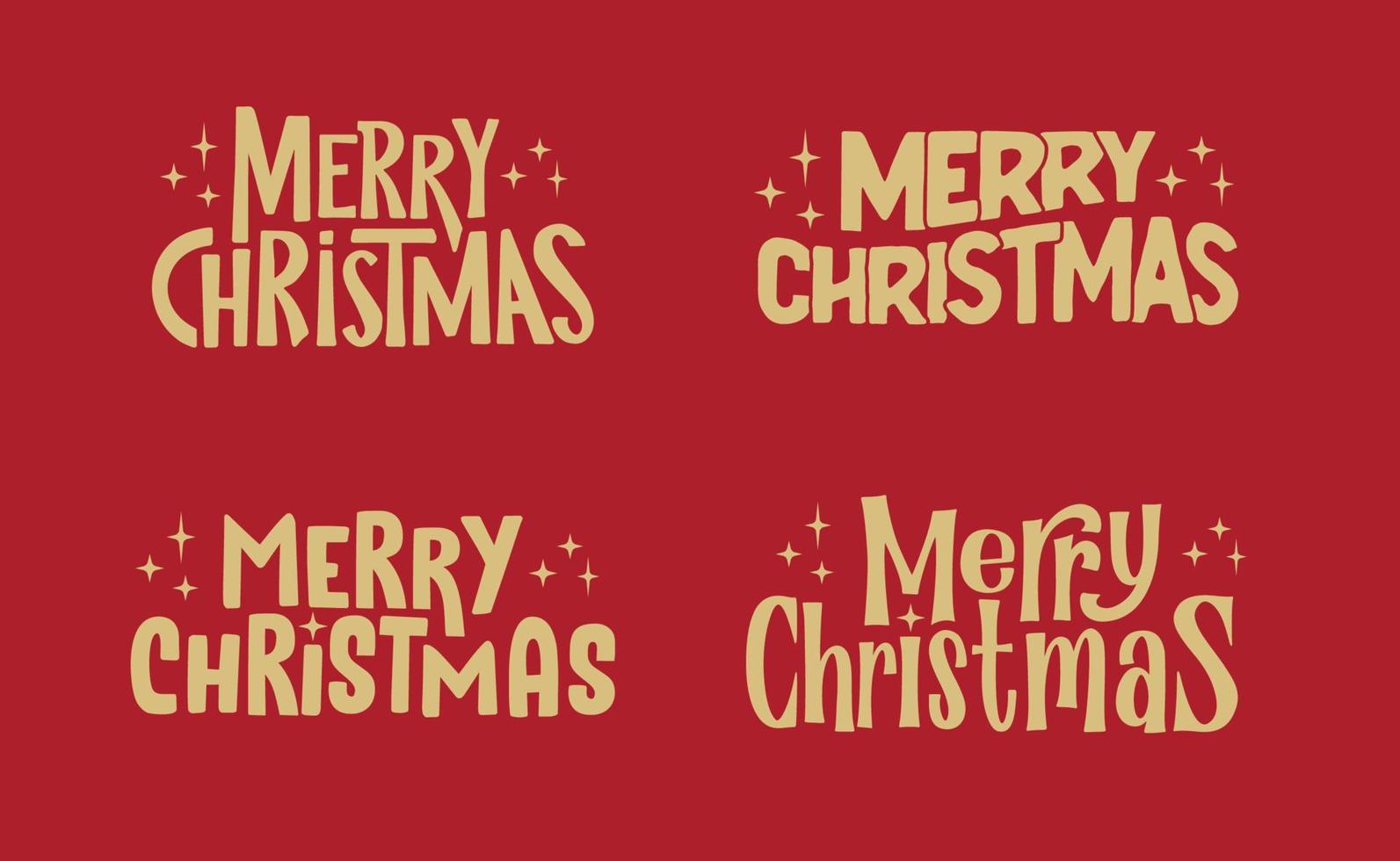 Merry Christmas lettering typographic design. Xmas holidays text design. vector