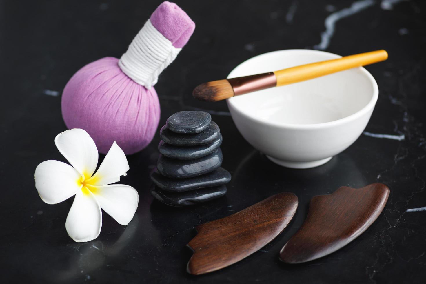 Tools for different kinds of asian massages 14394394 Stock Photo at