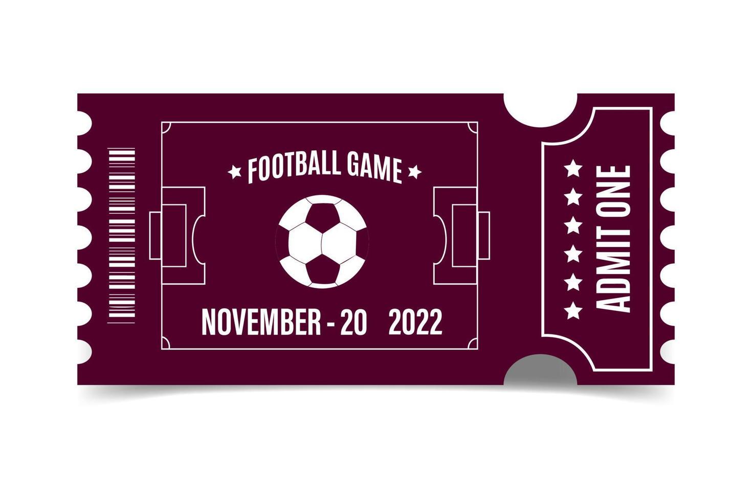 Football ticket vector illustration