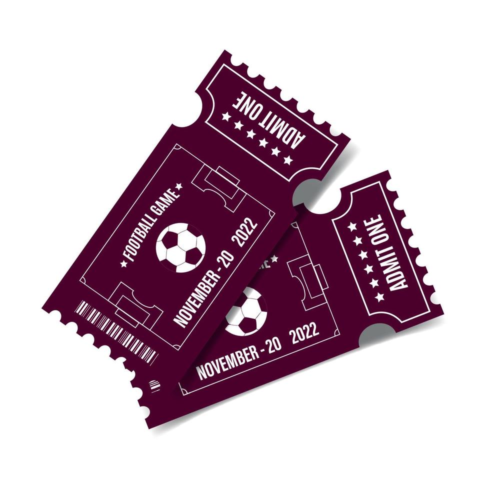 Tow Football ticket 14394471 Vector Art at Vecteezy