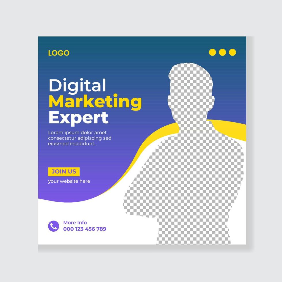 Digital marketing social media or editable social media post design vector