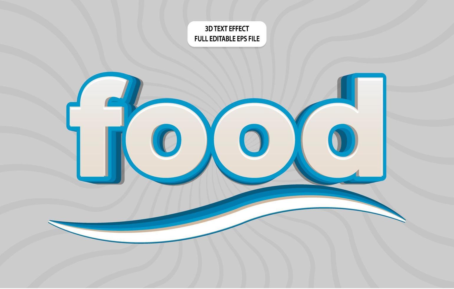 food 3D editable text effect template, text effect style vector