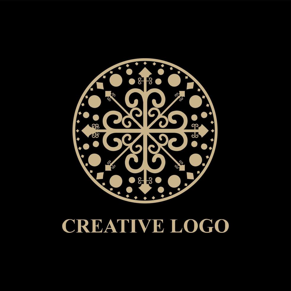 abstract classic ornament logo design vector