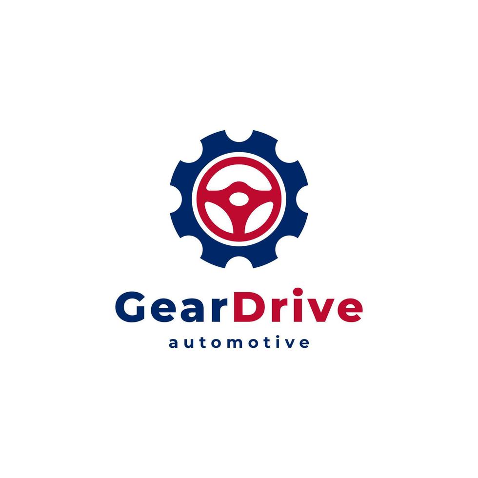 Steering Gear Drive Car Automotive Logo Design Inspiration vector