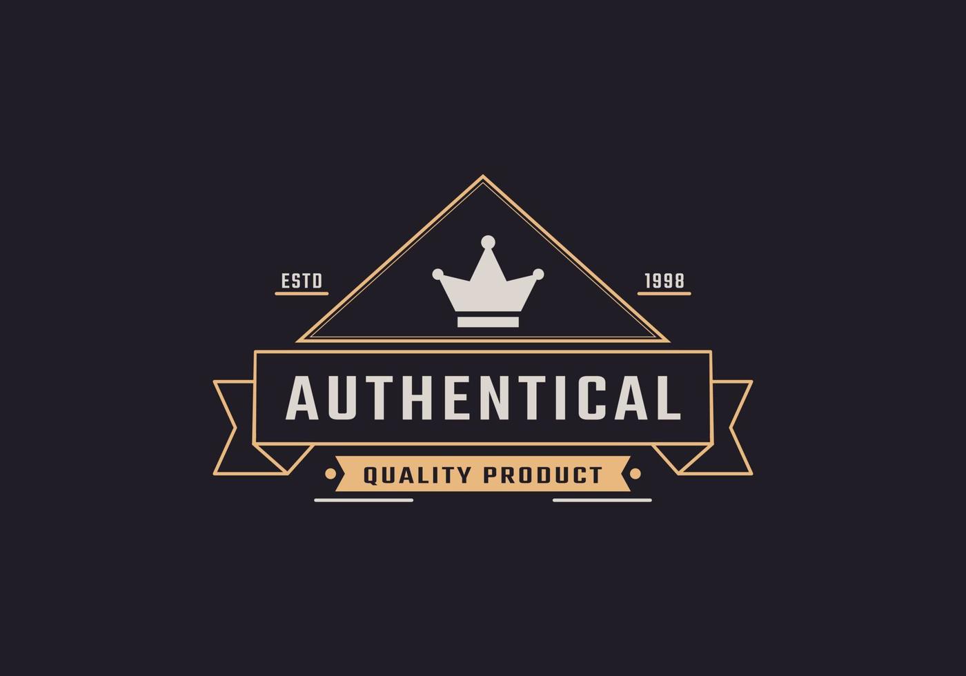 Vintage Retro Badges and Silhouettes Logo Design Element vector