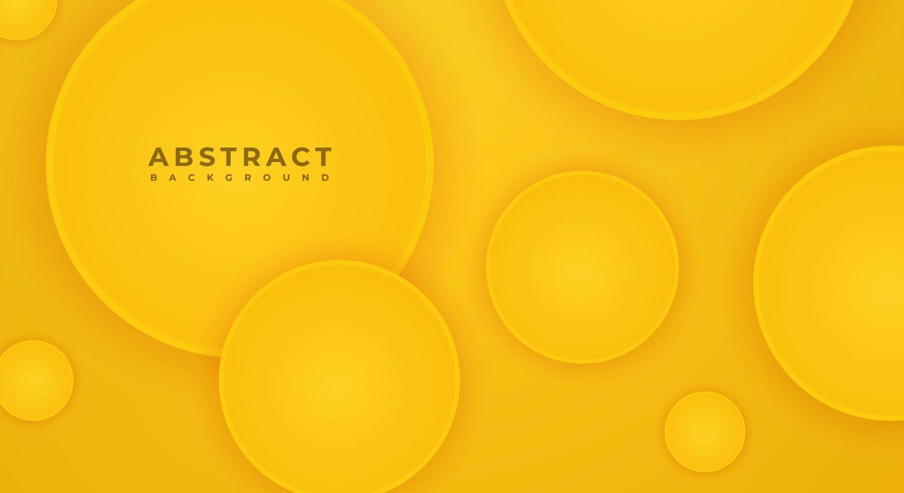 Abstract 3D Background Circle Yellow Papercut Layer with Copy Space for Text or Message vector