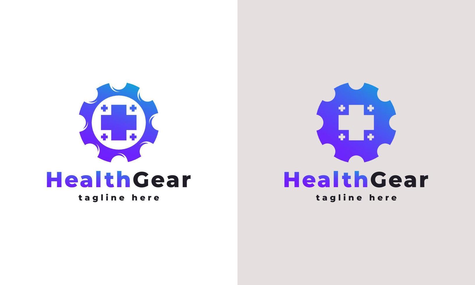 Medical Cross Gear Healthy Logo. Suitable for Pharmacy Icon vector