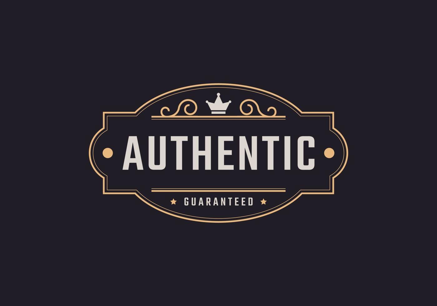 Vintage Retro Badges and Silhouettes Logo Design Element vector