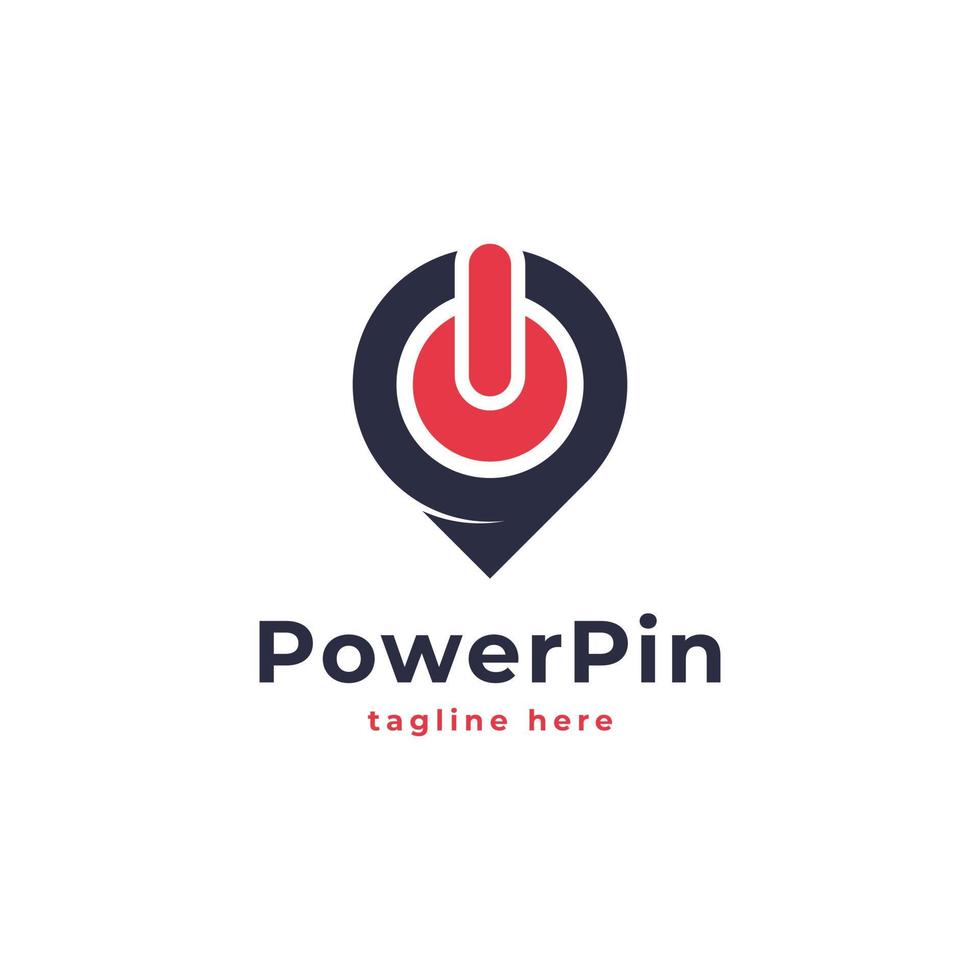 Power Button Point Logo Design Inspiration vector