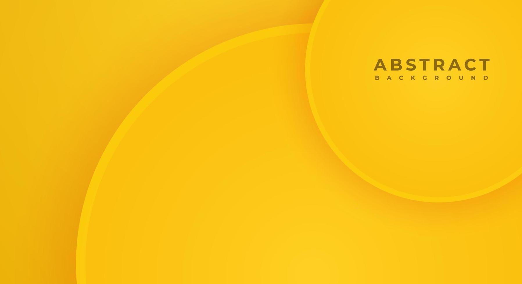 Abstract 3D Background Circle Yellow Papercut Layer with Copy Space for Text or Message vector