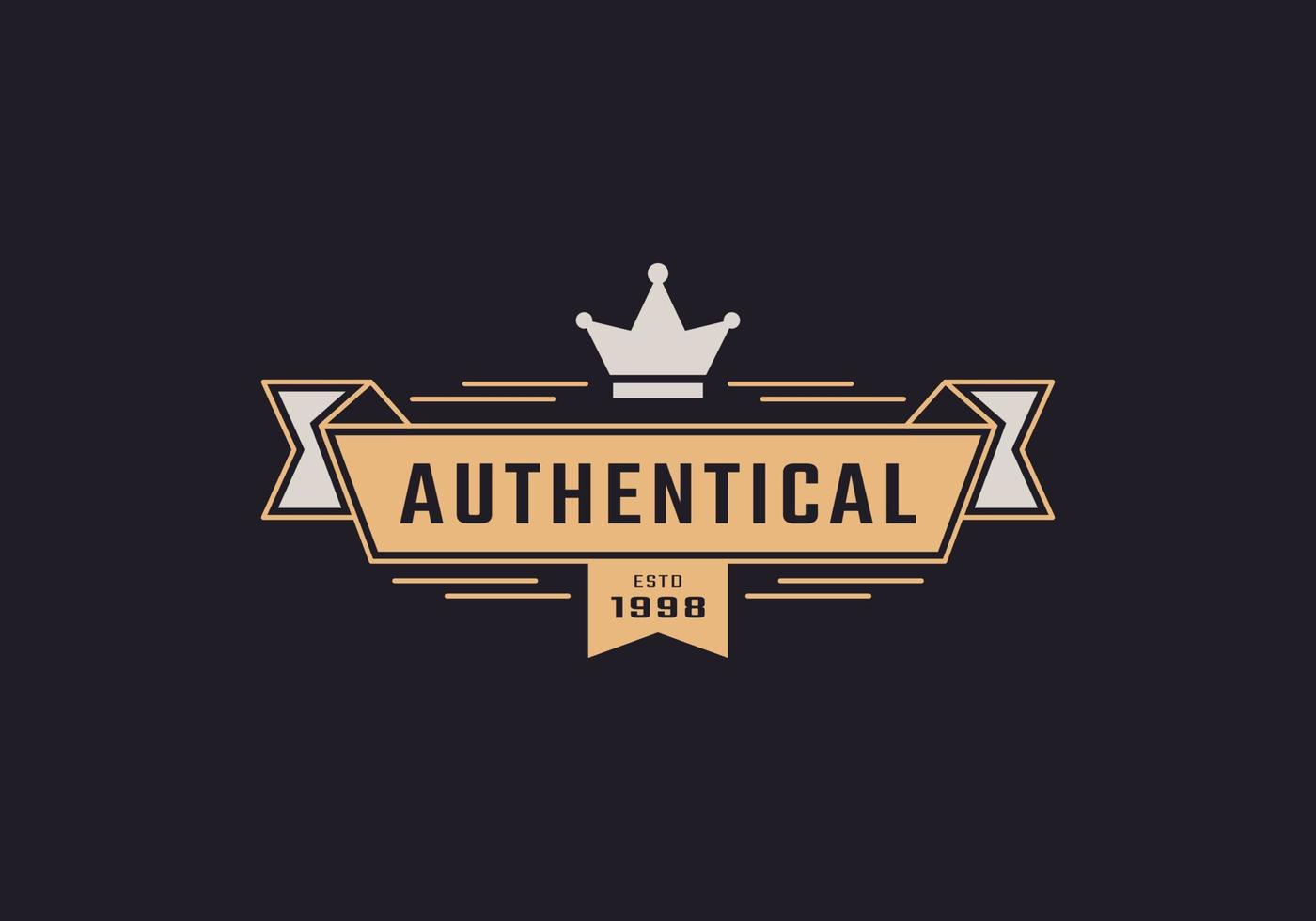 Vintage Retro Badges and Silhouettes Logo Design Element vector