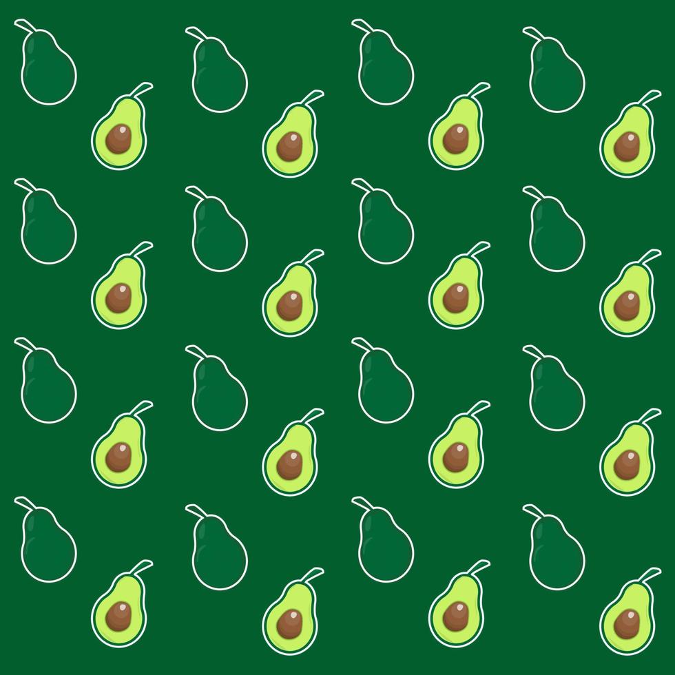 avocado pattern theme background vector. vector