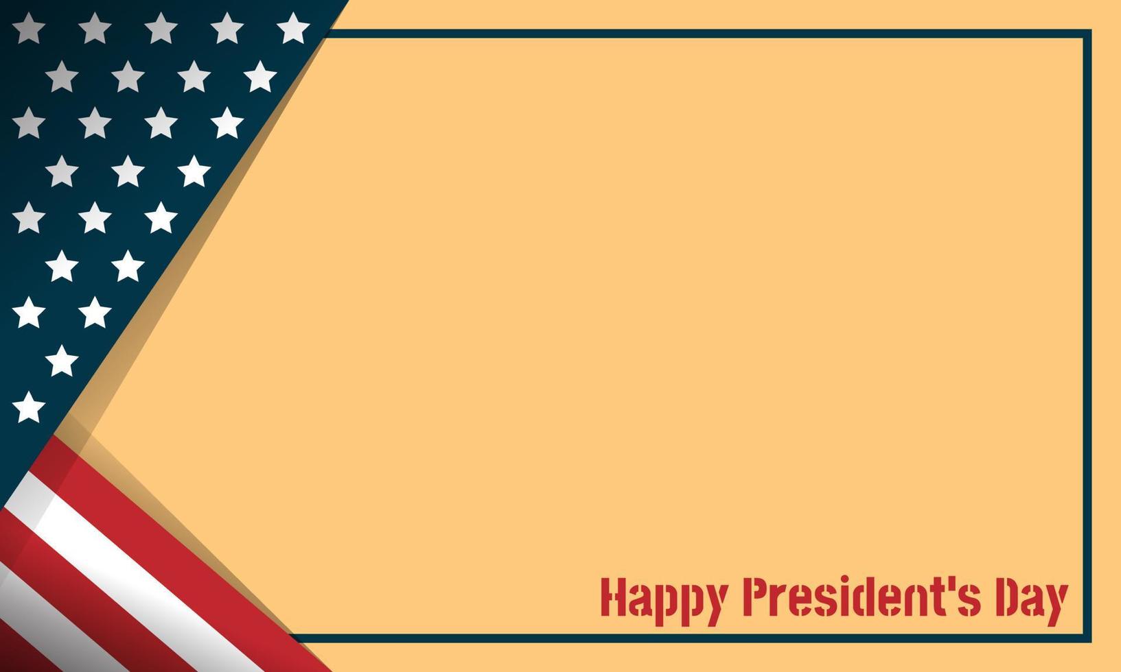 Happy President's Day background with copy space area vector