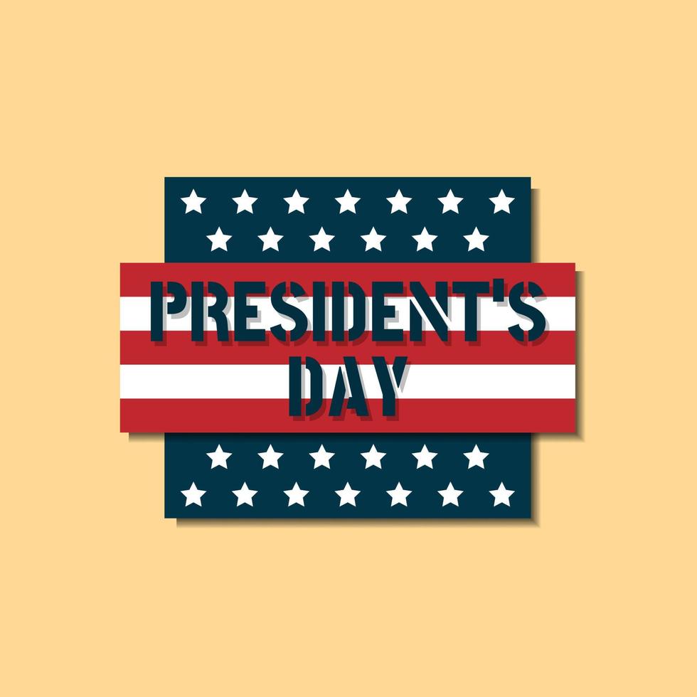 logotipo del feliz día del presidente vector