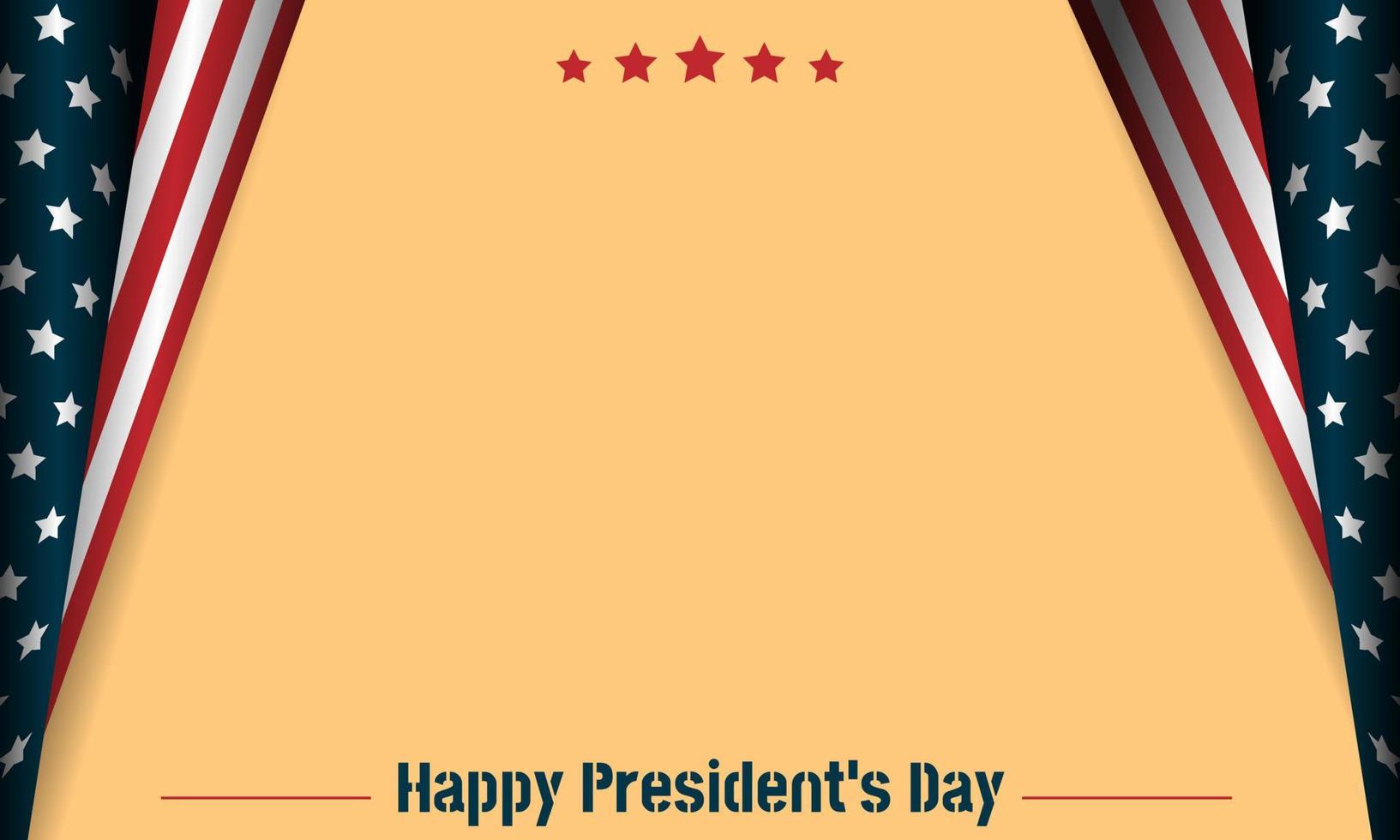 Happy President's Day background with copy space area vector