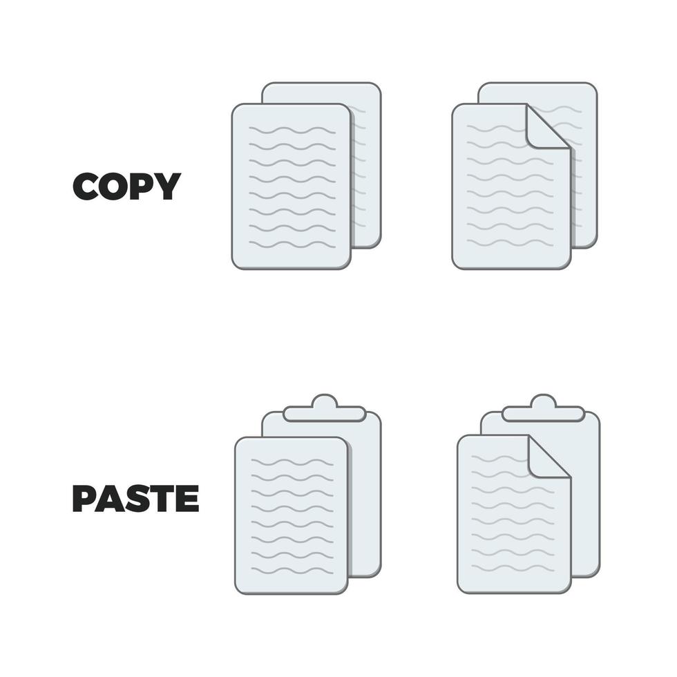 Copy paste icon, clip art file copy paste. 14396060 Vector Art at Vecteezy