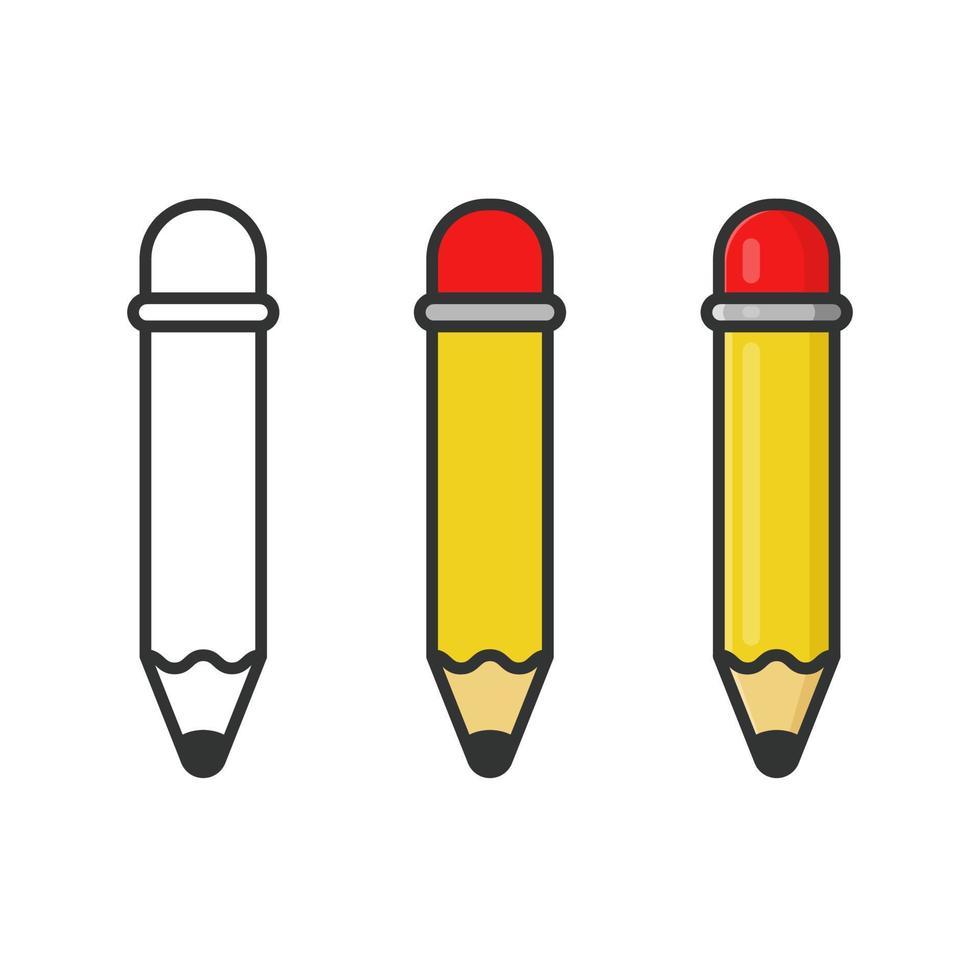 Pencil cute, pencil doodle, line art pencil, clip art pencil vector. vector